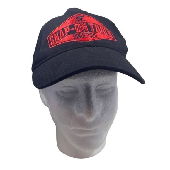 Snap On Tools red black embroidered 100% cotton strap back hat - Picture 7 of 9